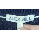 Alex Mill Wallace Sweater Jacket Navy Blue Cotton Zip Front Pocket Womens Small Photo 8