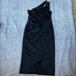 Zalalus Chic Black One-Shoulder Dress with Sleek Design Photo 1