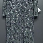 Mac Duggal NWT  5124 Beaded Long Sleeve Evening Gown Charcoal 18 Photo 4