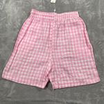 frankie's bikinis Lou Shorts Medium Pink Gingham Retro Beach Linen Picnic New Photo 1