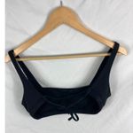 BECCA by Rebecca virtue  Women's Olivia Ribbed Bralette Bikini Top Black Medium Photo 4