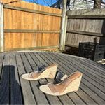 A New Day  Womens Ansel Double Band Open Toe Wedge Heels size 6 spring summer Photo 1