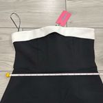 Edikted NWT  Priyah Contrast Fold Over black and white Dress size medium   Feels Photo 3