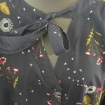 Wild Pearl  Tie Mock Neck Floral Pattern‎ Tunic Size XL Photo 2