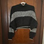 Free People Sunbrite Color Block Mock Neck Chunky Sweater Size S Photo 2
