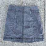 Free People  black denim mini skirt sz 0 Photo 3