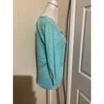 One Teaspoon Teaspoon Women's Aqua Blue Cotton 3/4 Sleeve Cardigan Sweater Pockets Size L Photo 1