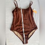 Kona Sol Brown Chain‎ Link Medium Coverage Sew In Cups One Piece Swimsuit
Size L (12-14) Photo 6