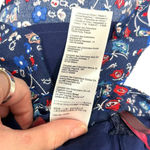 Comptoir Des Cottoniers Blue Floral Skirt Set Skirt and Blouse Size Large Photo 9