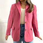 Vintage L.L. Bean • cashmere wool blend hot pink barbie core blazer Size 4 Photo 2