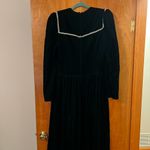 Jessica McClintock Dark Green Velvet Prairie Retro Prom Vintage Dress Size 13 Photo 7