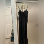 ASTR  jumpsuit black keyhole cutout Photo 1