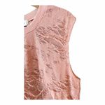 IRO Jeans Apie Top Crew Neck Burnout Tank Coral Orange Distressed Cotton Medium Photo 3