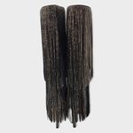 INC International Concepts Is Black and Silver Bling Fringe Heeled Boots Sz 7.5M Photo 5