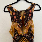 Free People  Sunrise Oblivion Dress – Antique Gold Floral Boho Maxi Rayon size 4 Photo 3