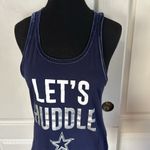 NFL LETS HUDDLE DALLAS COWBOYS BLUE TANK  FOOTBALL Photo 1