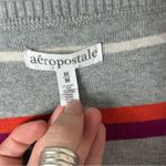 Aeropostale Y2k Striped Ribbed Fitted VNeck Sweater Size M Photo 2
