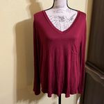 Alfani  Intimates V- Neck Long Sleeve Lounge/ Sleep Top Photo 1
