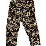 Jessica Simpson Floral Black Pull On Pants Size Large NWOT Photo 0