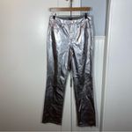 J.Crew NWT Full-length demi-boot pant in metallic faux leather 26T Tall holiday Photo 2
