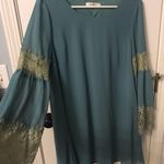Entro Teal Long Sleeve Dress Photo 1
