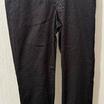 Worthington Women’s Size 8 Black Geometric Pants Dressy Casual Shiny Photo 0