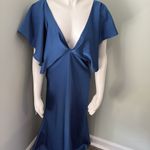 Anthropologie  Sachin & Babi Ruffled Maxi Dress V-Neck Flutter Sleeves Blue 8 Photo 7