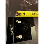 Sparkling Blue & Pearl Gold Necklace and Earring Set Photo 5