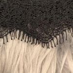 Gilar vintage guipure lace lined pencil skirt back zip eyelash hem black 6 Photo 3