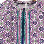 Nanette Lepore Swim Mellorca Long Sleeve Rash Guard Top Purple Print Size Large Photo 2