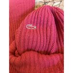 IZOD Vintage Lacoste Knit Scarf Hat Combo 100% Orlon Pink 80s Made USA Photo 1