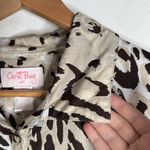 Coral Bay Gold Tan/Brown Animal Print Short Sleeve Polo Shirt size XL Tan Photo 6