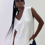 Princess Polly  Antonia Sweater Vest White size XS/S Photo 0