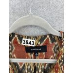 Jones Wear  Women's Tunic Blouse 3/4 Sleeve V Neck Batik Brown Size 14 Photo 11