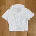 Mimi Muse Bea Collar Cropped Doll Blouse Size XS in White Photo 2