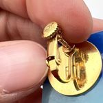 TRADEMARK™ clip on Burch sisters‎ art deco earrings Rare blue Colorblock vintage Photo 7