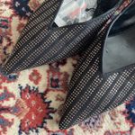 ZARA COPY - NWT  Black & Gold Rhinestone Kitten Heels Photo 2