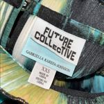 Future Collective Women's Watercolor Plisse Midi Dress Green Size XXS Photo 5