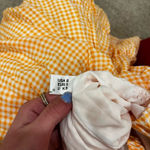 Amazon  Small Strapless Backless Yellow Gingham Dress Photo 3