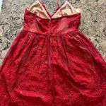 Southern Fried Chicks Red Lace Dress AUDINE Southern Fried Chics Antique Lace Western Boho Prom Sz M Photo 4