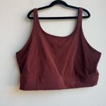 Nike  Yoga Luxe Womens Infinalon Cropped Longline Tank Redstone CV0576 Size XL Photo 2
