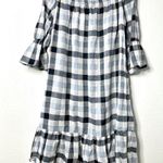 Love In Buffalo Check Off the Shoulder Dress Size Small Photo 5