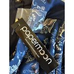 PaperMoon  Top Blouse Womens Size XS Paisley Print Navy Blue & Pink Stitch Fix Photo 8