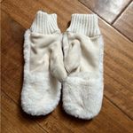 American Eagle Women’s White Fluffy Mittens Photo 1