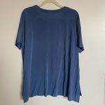 The Impeccable Pig Navy Blue Tee with Raw Hem Photo 1