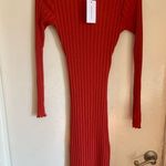 Lovers + Friends COPY - Mock Neck Midi Dressred - Spice Red SZ XS NWT Photo 3