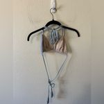 Acacia Swimwear Triangle Bikini Top Baby Blue Snakeskin Size XL Vacation Summer Photo 5