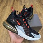 Nike  Air Max 270 Black/Bright Crimson-hyper Crimson lace up shoes sneakers  Photo 0