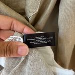 Boston Proper Sz L Gold Metallic Brushed Linen Utility Jacket Pockets Button Up Photo 11