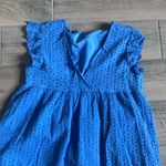 Eyelet dress in blue Size M Photo 1